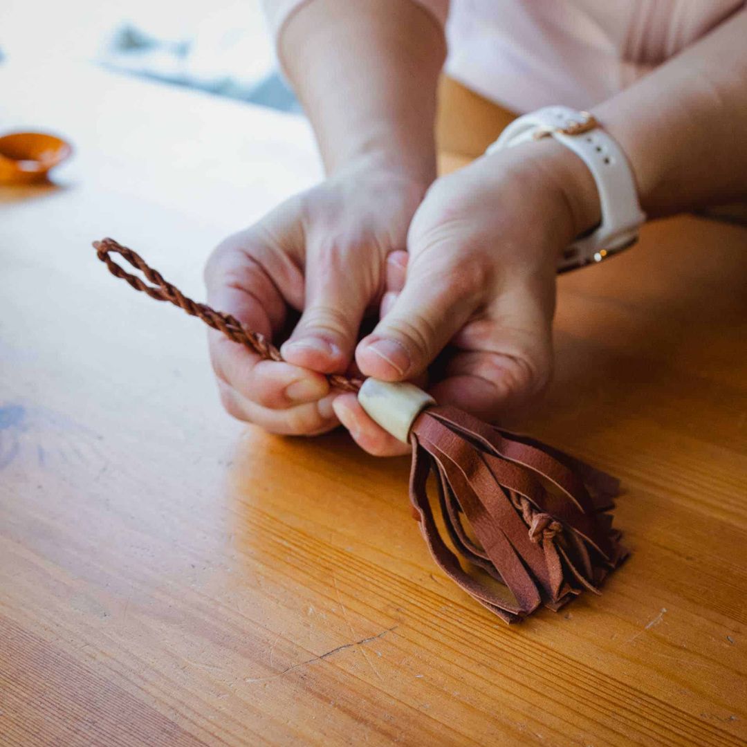 Local handicraft in Inari Finland. Made from reindeer leather.