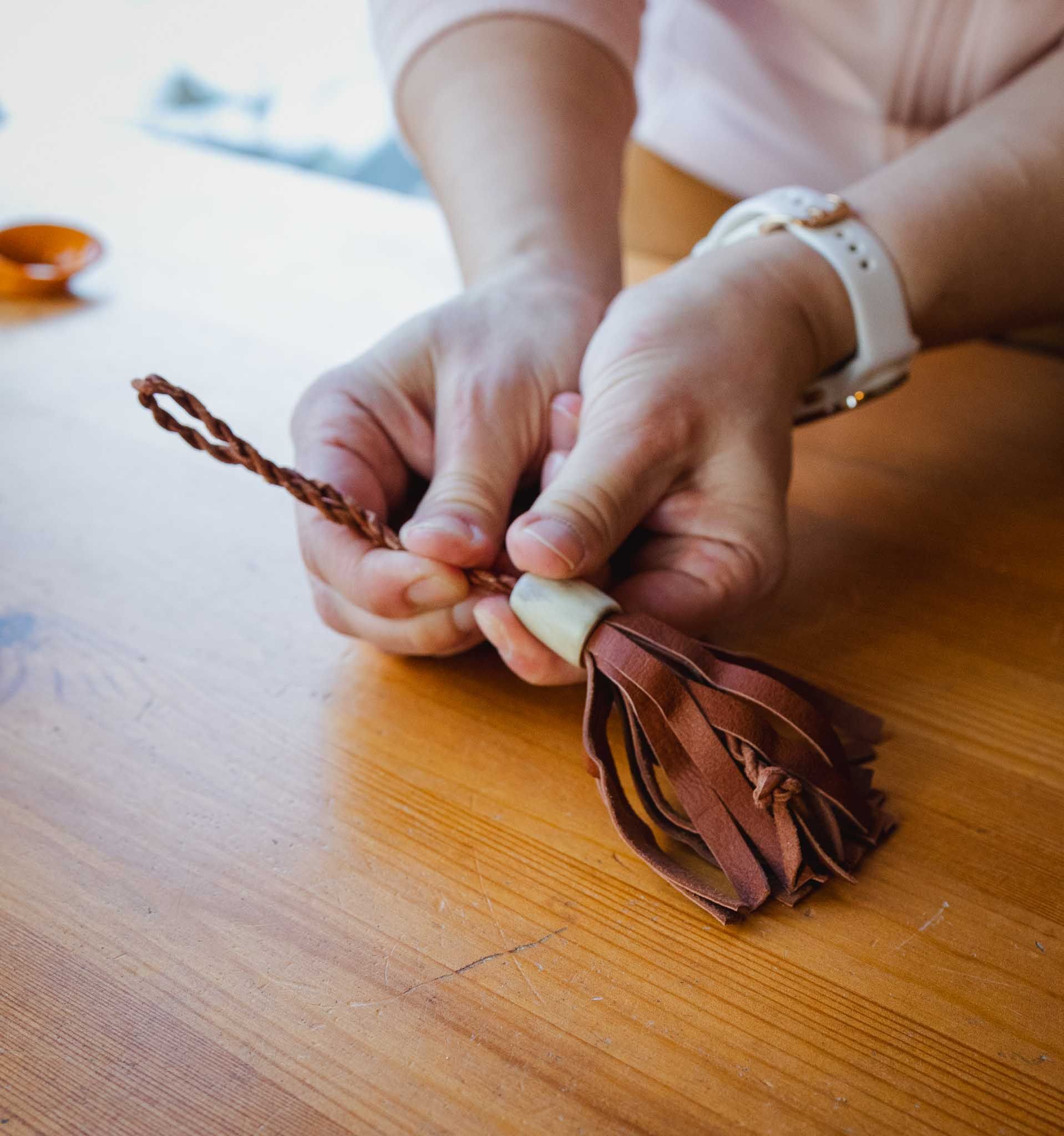 Local handicraft in Inari Finland. Made from reindeer leather.