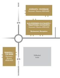 kultahippu map accommodation