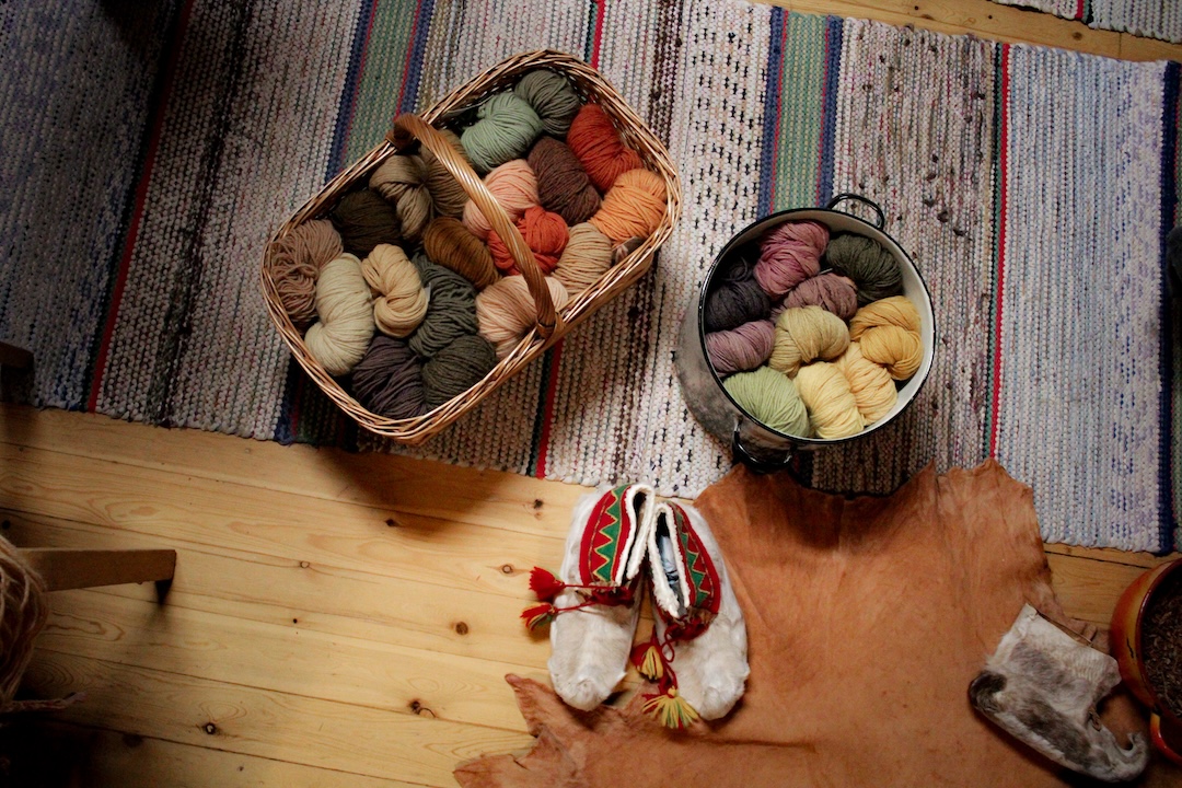 Sámi handicraft in Lapland Finland