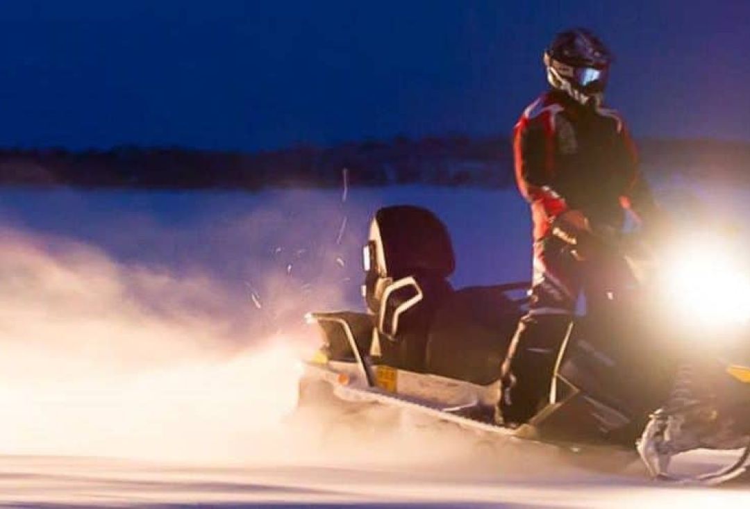Overnight snowmobile safari