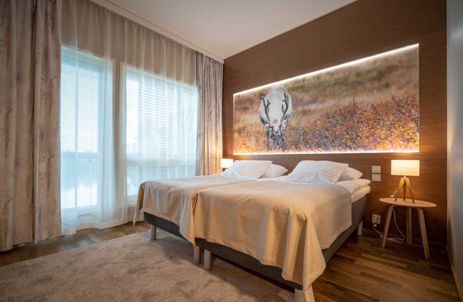 Hotel Kultahippu´s standard room in Ivalo village, Lapland